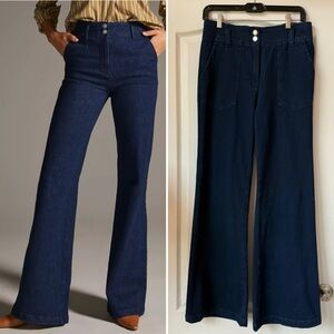 Maeve x Anthropologie “The Naomi” Dark Wash Wide Leg Jeans, Size 28.